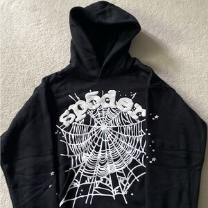 Black and White Spider Web Sweater with Gothic Design